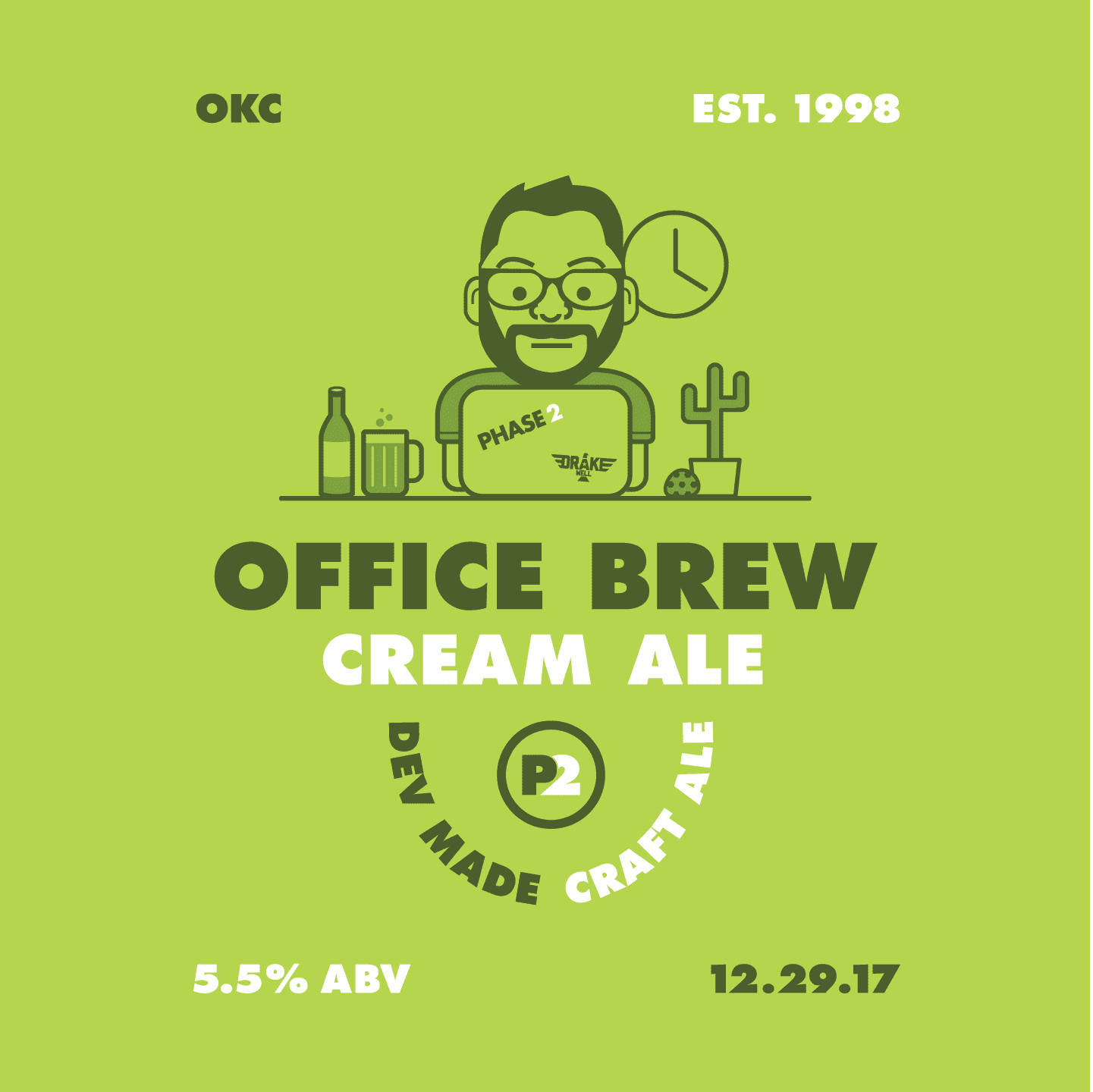 Software Company Office Brew Beer Label Design